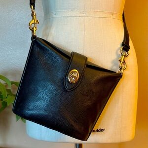 Coach Leather Crossbody Bag with Gold Accents